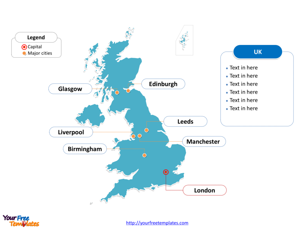 Free United Kingdom Map Free PowerPoint Templates