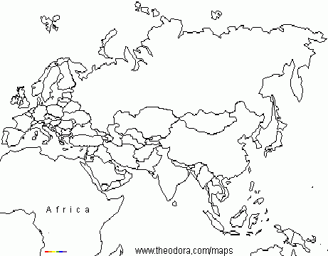 Full Detailed Blank Map Of Europe And Asia In PDF World Map With 