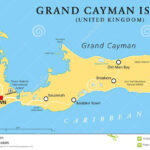 Grand Cayman Island Political Map Stock Vector Illustration Of