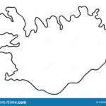 Iceland Outline Map Vector Illustration Stock Vector Illustration Of