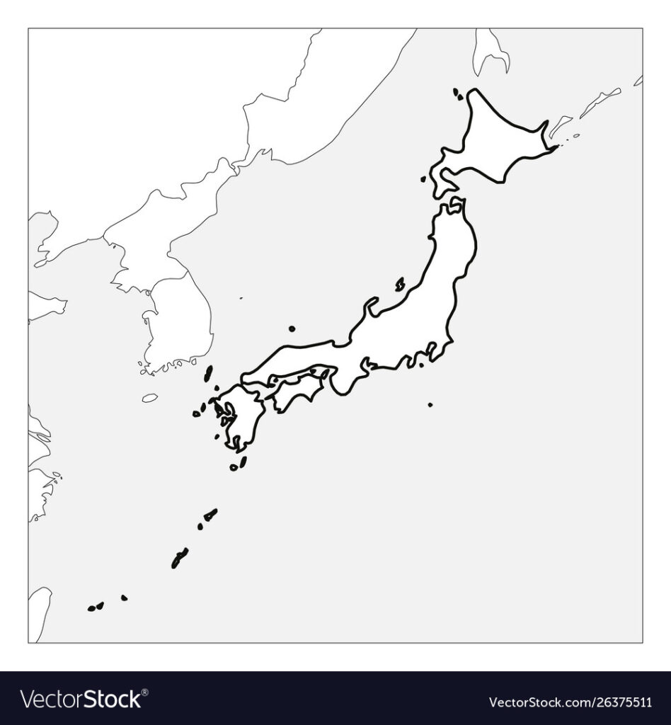 Japan Map Blank Political Map Of Korean And Japanese Region South 