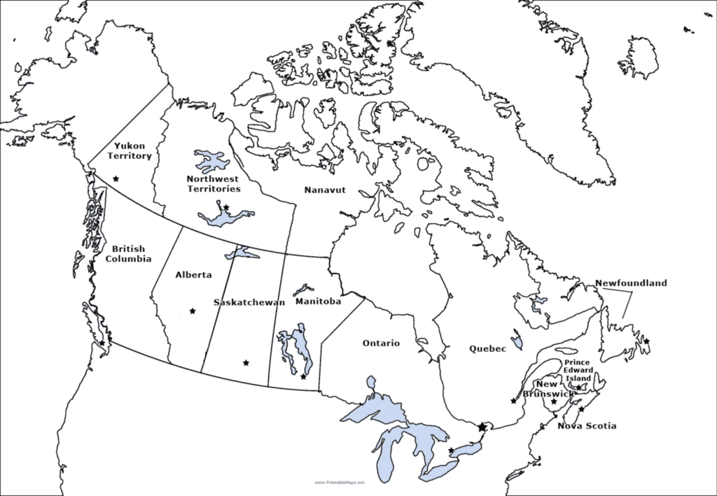 Map Of Provinces Capitals In Canada Canada Provinces Canadian Provinces 