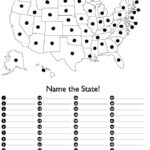 Map Of The United States With Blanks To Label Each State States And
