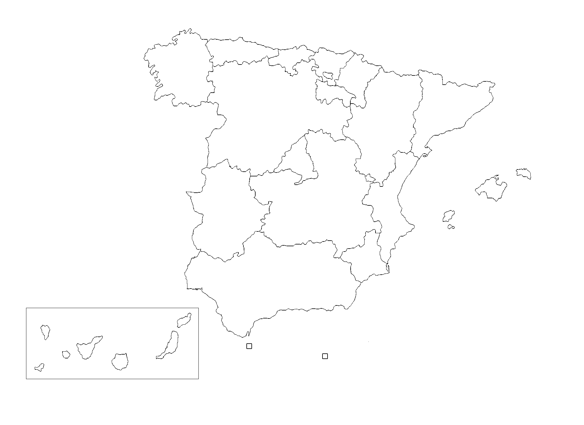 Mapa De Espa a Pol tico F sico Mudo Con Nombres Para Imprimir