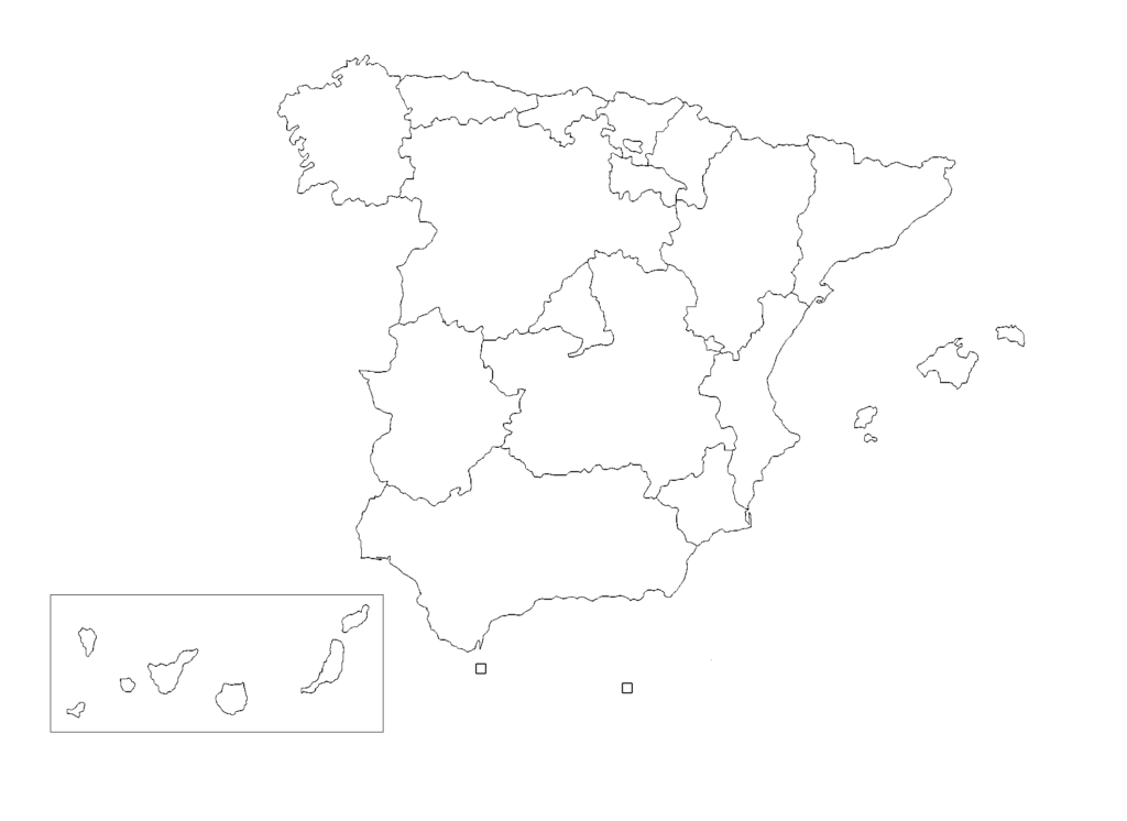  Mapa De Espa a Pol tico F sico Mudo Con Nombres Para Imprimir