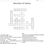 Merchant Of Venice Crossword WordMint