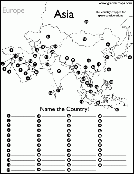 Name The Country Asia Geography For Kids Teaching Geography