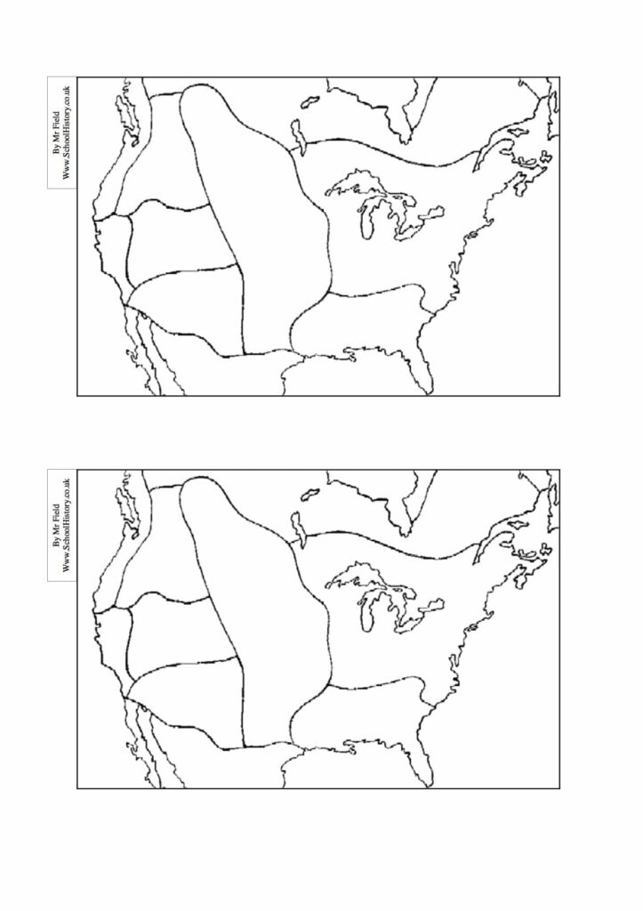 Native American Maps Blank Map Worksheet