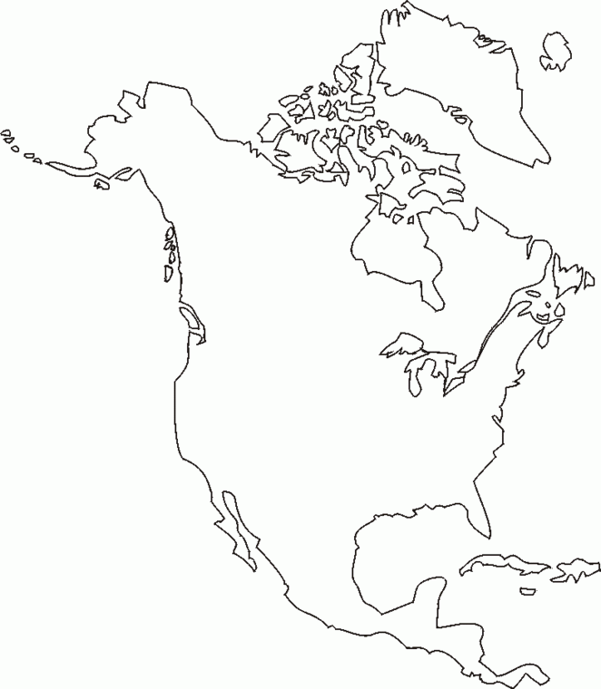 North America Blank Outline Map Dr Melanie Patton Renfrew s Site