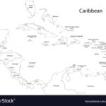 Outline Caribbean Map Royalty Free Vector Image affiliate map