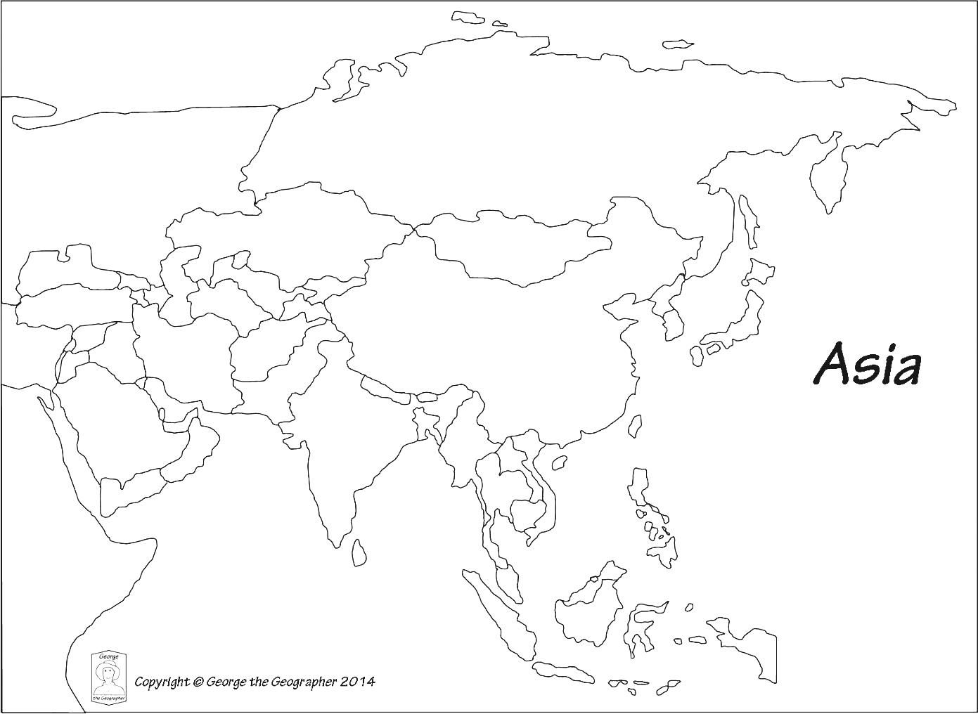 Outline Map Of Asia Political With Blank Outline Map Of Asia Political