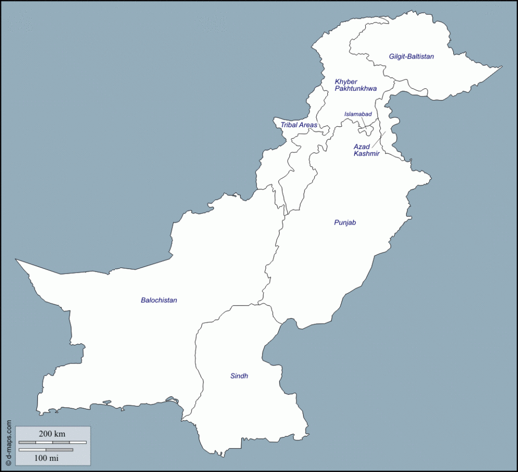 Pakistan Free Map Free Blank Map Free Outline Map Free Base Map 