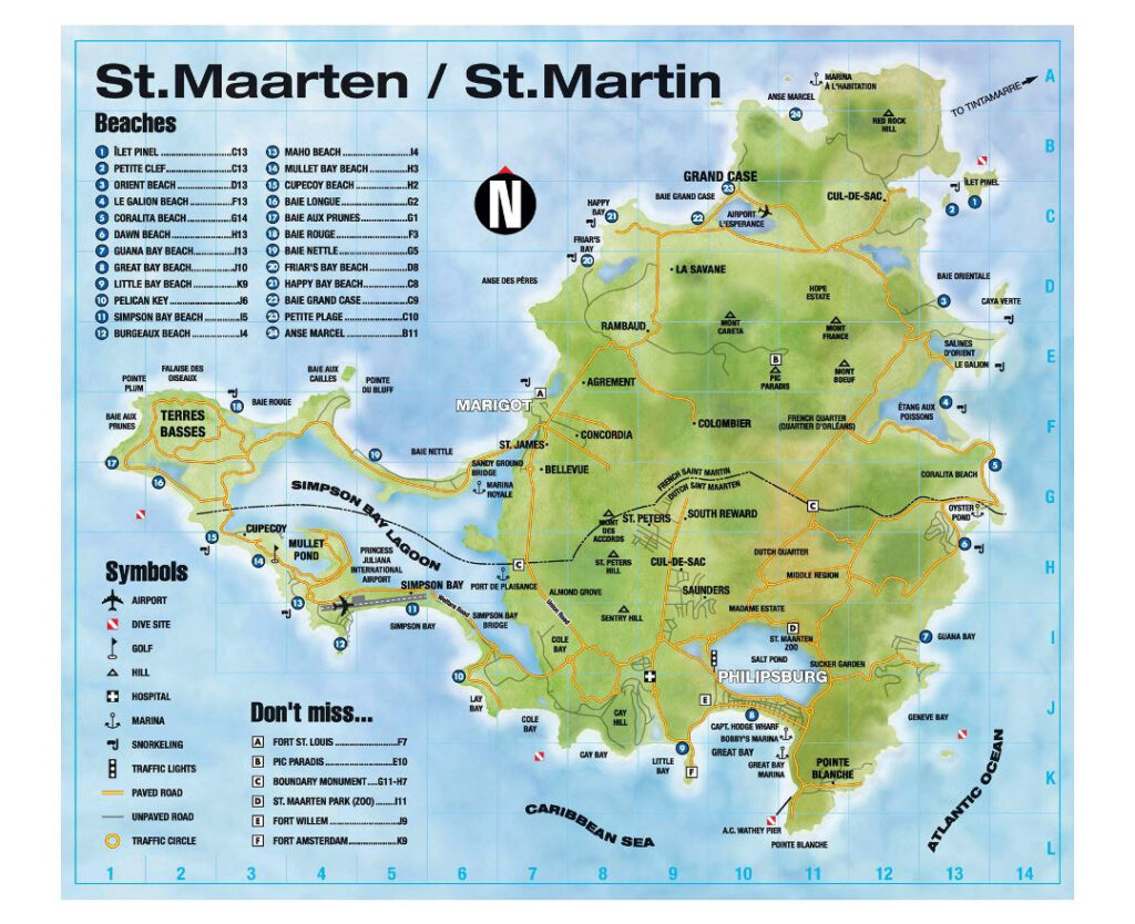 Philipsburg St Maarten Map