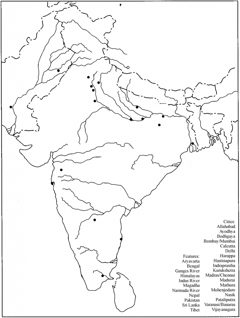 Physical Map Of India Outline Printable Printable Maps