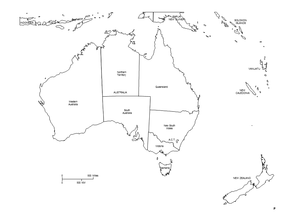 Printable Blank Map Of Australia And New Zealand Best Map Collection