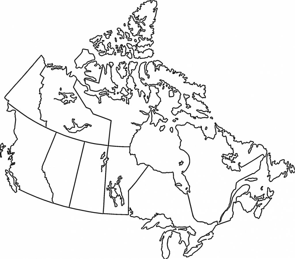 Printable Blank Map Of Canada With Provinces And Capitals Free