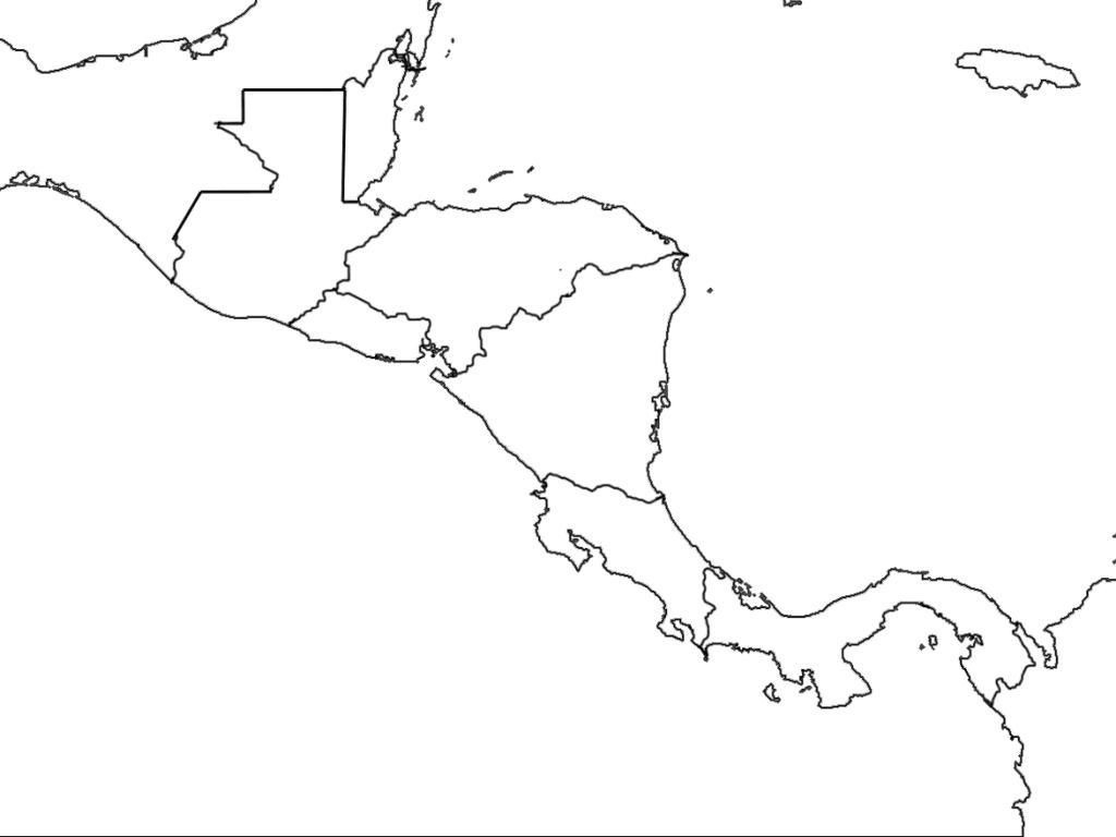 Printable Blank Map Of Central America Printable Maps