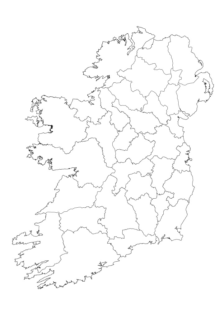 Printable Blank Map Of Ireland NEO Coloring