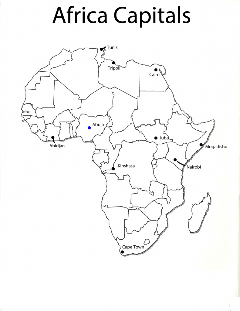 Printable Map Of Africa With Capitals Printable Maps