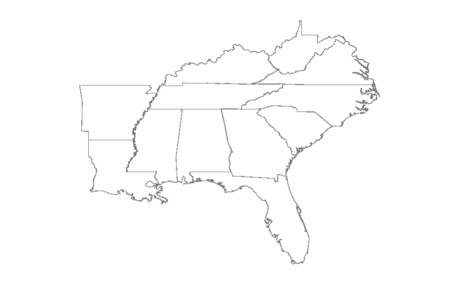 Blank Southeast States And Capitals Map 2022 US Map Printable Blank   Printable Map Of The Southeast Region Of The United States 