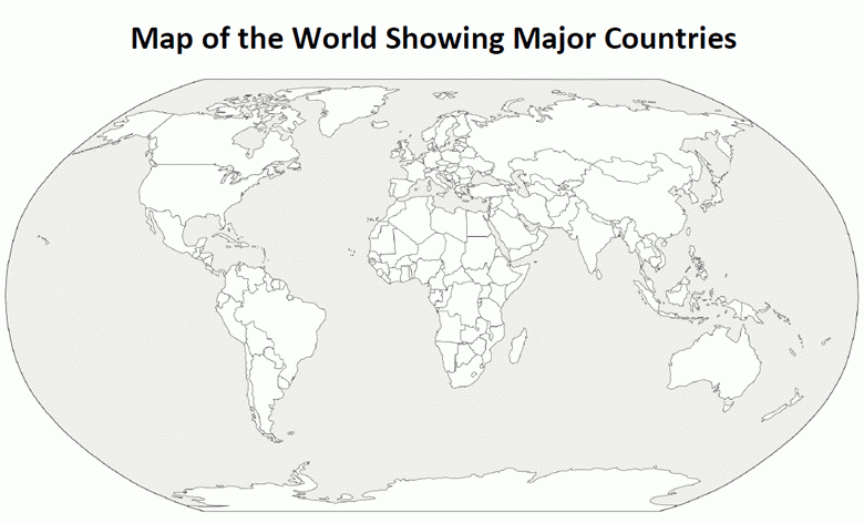 Printable Outline Map Of The World