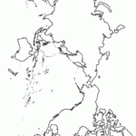 Printable World Map Pacific Centered No Country Borders World