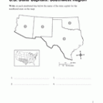 Quiz Southwest U S State Capitals Printable 3rd 8th Grade