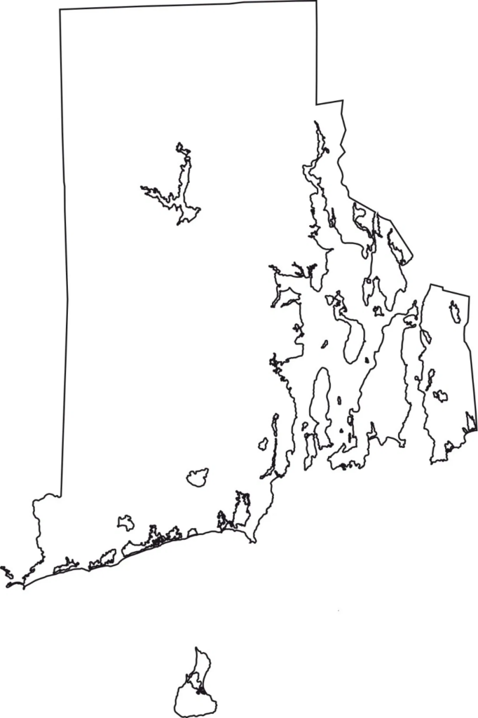 Rhode Island Blank Outline Map Large Printable High Resolution And 