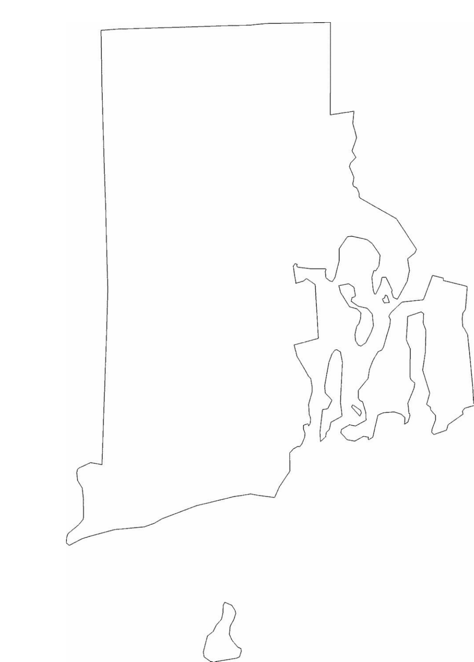 Rhode Island State Outline Map Free Download