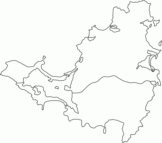 Saint Martin Outline Map
