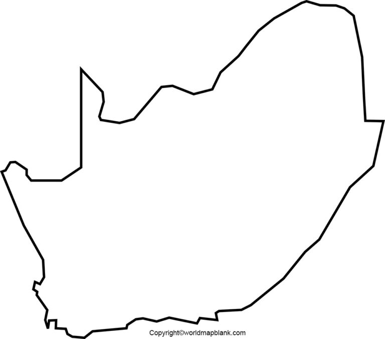 South Africa Map Outline World Map Blank And Printable