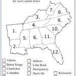 Southeast States And Capitals Map Blank