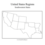 Southwest States And Capitals Map US Map Puzzle With State Capitals