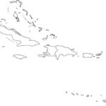 The Caribbean Blank Map Caribbean Islands Map Black And White Outline