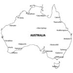 Vector Map Of Australia With Cities eps