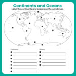 10 Best Continents And Oceans Map Printable Continents And Oceans