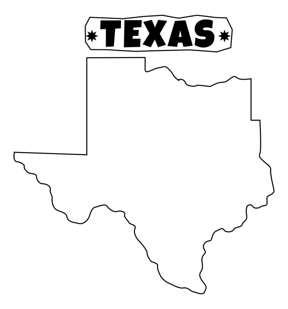 10 Best Texas Map Outline Printable Printablee