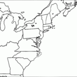 13 Colonies Blank Map