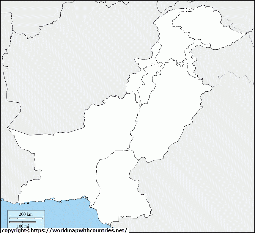 4 Free Printable Labeled And Blank Map Of Pakistan In PDF World Map 