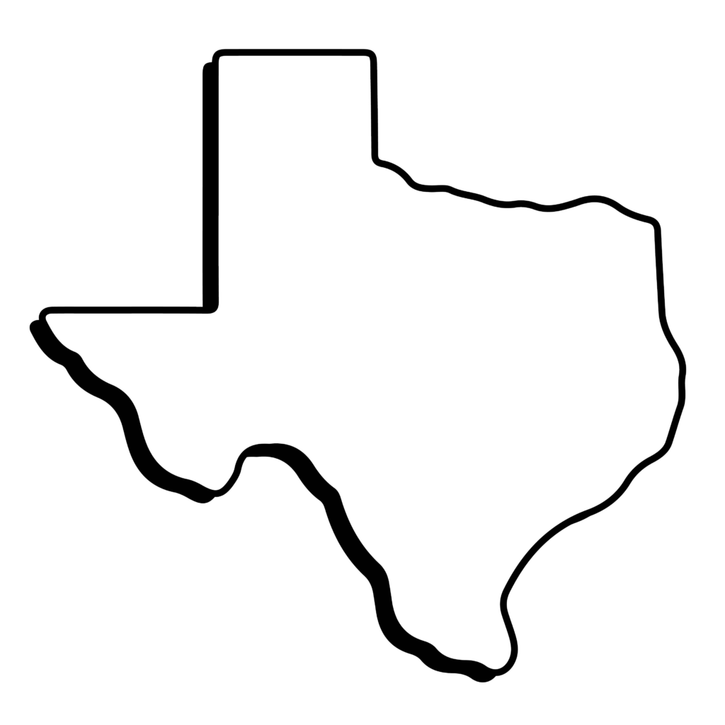 6 Best Texas Map Template Printable Printablee