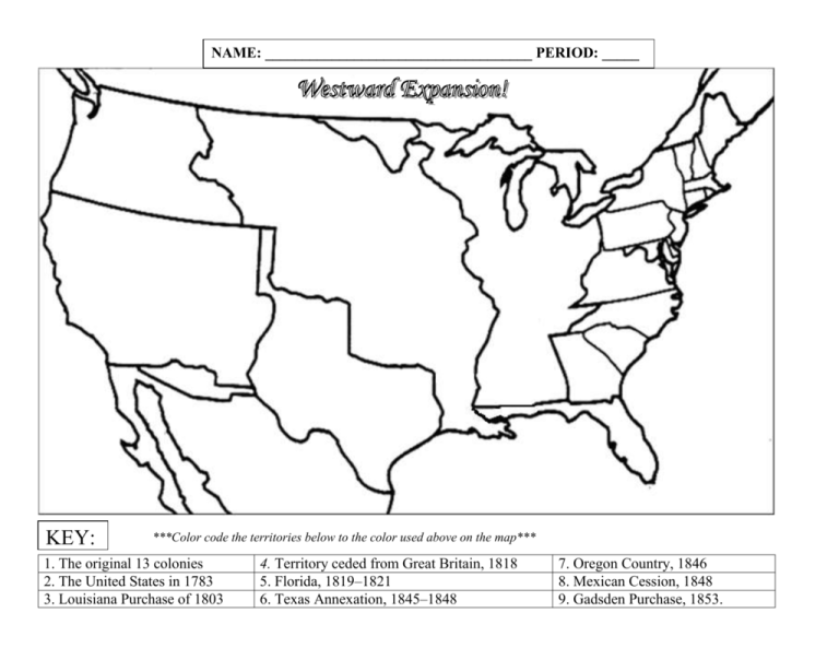 994220Westward Expansion Map Blank