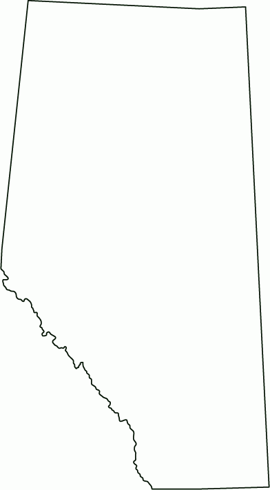 Alberta Canada Outline Map