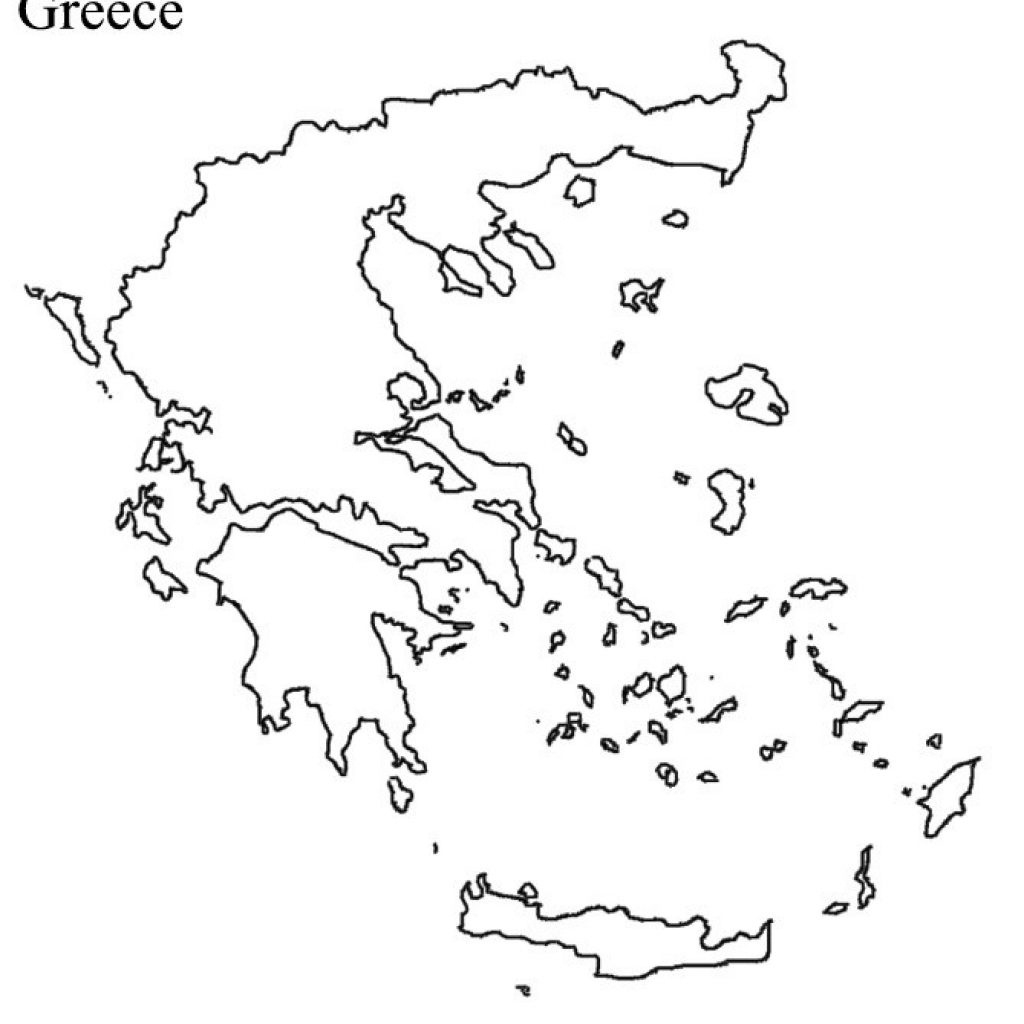 Ancient Greece Blank Map Outline Map Of Ancient Greece Printable