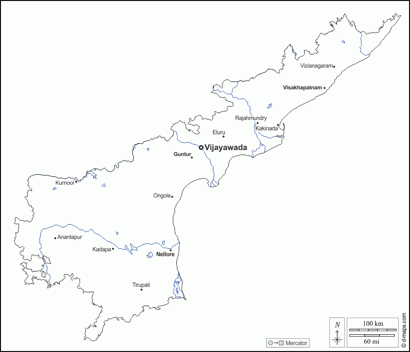 Andhra Pradesh Free Map Free Blank Map Free Outline Map Free Base 