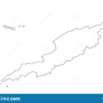 Anguilla Outline Map Vector Illustration Stock Vector Illustration Of