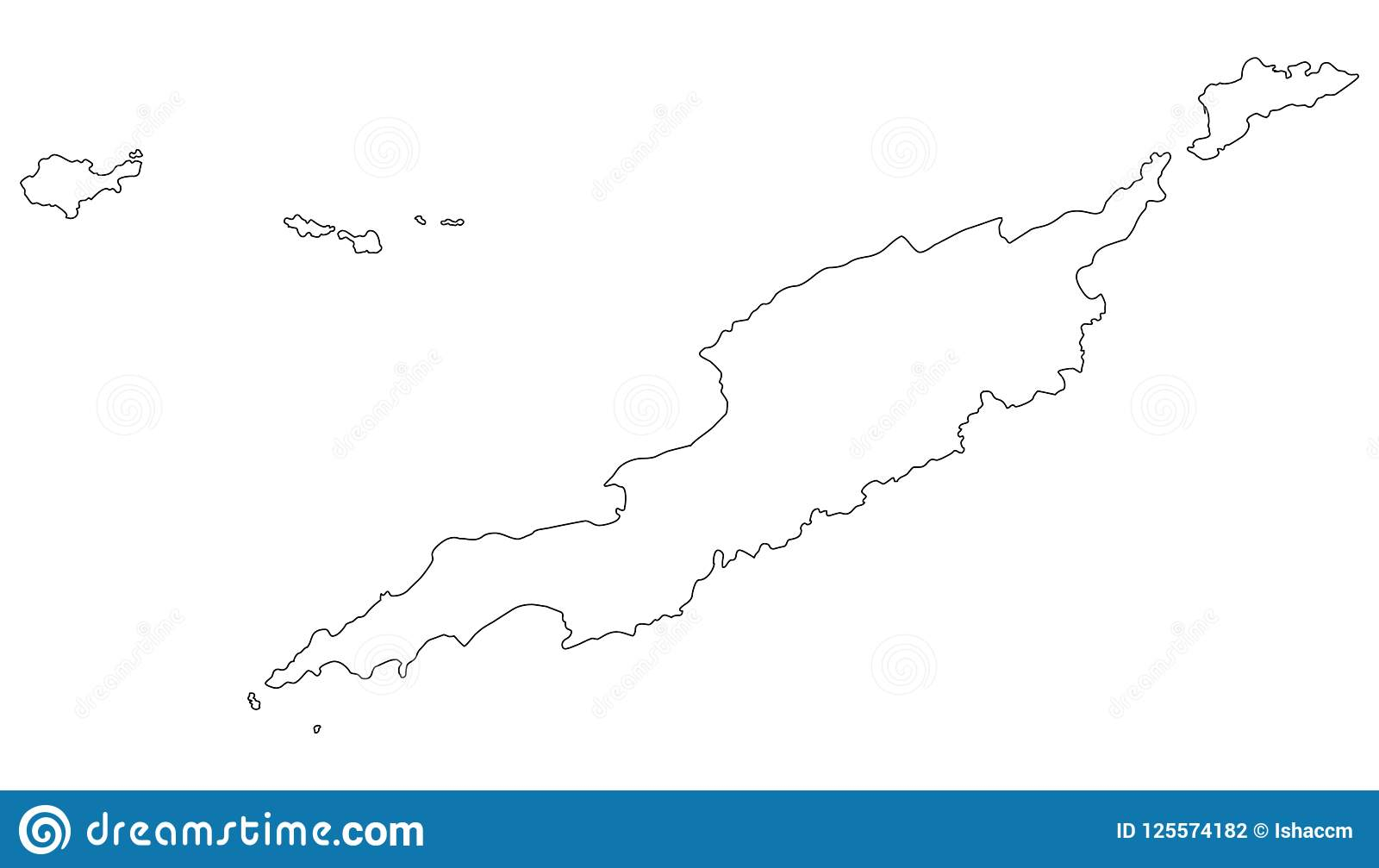 Anguilla Outline Map Vector Illustration Stock Vector Illustration Of