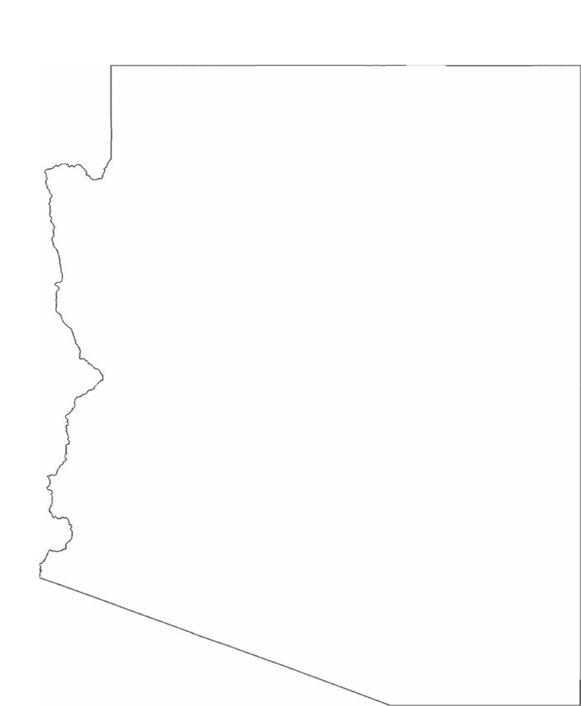 Arizona State Outline Map Free Download