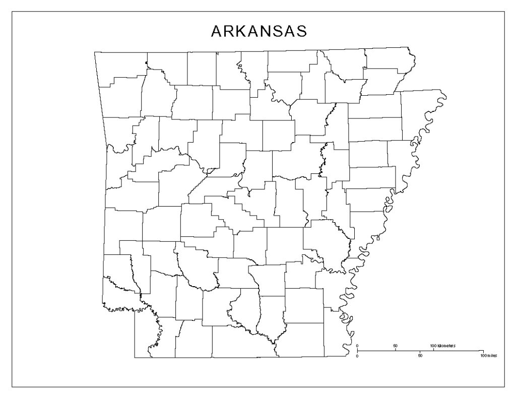 Arkansas Blank Map