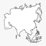 Asia Map Asia Physical Map Outline HD Png Download Transparent Png