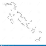 Bahamas Outline Map Vector Illustration Stock Vector Illustration Of